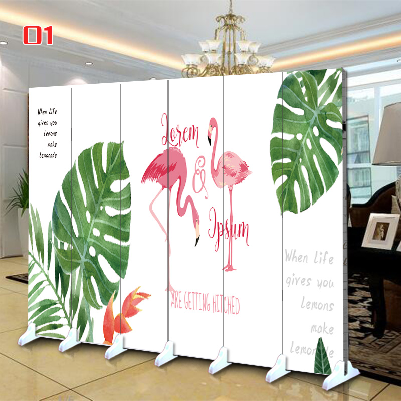 Hiện đại tối giản hồng flamingo nền màn hình phân vùng thời trang hiên phòng khách - Màn hình / Cửa sổ vách ngăn cầu thang gỗ đẹp