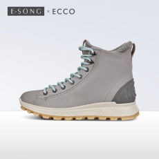 Обувь на высокой платформе ecco/爱步2021春夏新款女鞋运动高帮休闲鞋 舒适透气