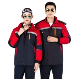 Зимняя светоотражающая куртка для работы, съемный пуховик, увеличенная толщина, длина миди