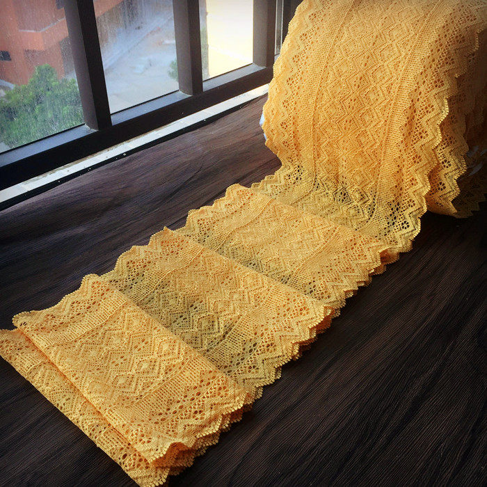 Ginger yellow wide lace accessories skirt hem clothing hand-decorated hem lace 7 2 yuan per meter