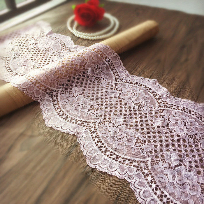 Deep pink purple widening exquisite elastic lace clothing accessories skirt hem wrap chest accessories 8 8 yuan m