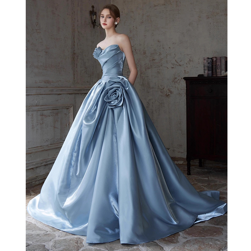 Blue Evening Dress for Women 2026 New Style Graduation 18-Year-Old Middle School Student Birthday Coming-Of-Age Ceremony Princess Dress High-End Art Exam Host Blue Evening Dress for Women 2026 New Style Graduation 18-Year-Old Middle School Student Birthday Coming-Of-Age Ceremony Princess Dress High-End Art Exam Host