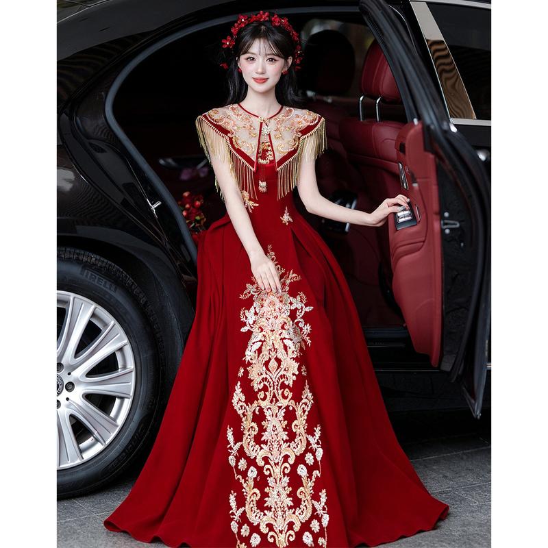 High-End Custom Engagement Dress, Toast Dress, Bridal Gown, 2026 New Model, High-End Large Skirt for the Wedding Reception