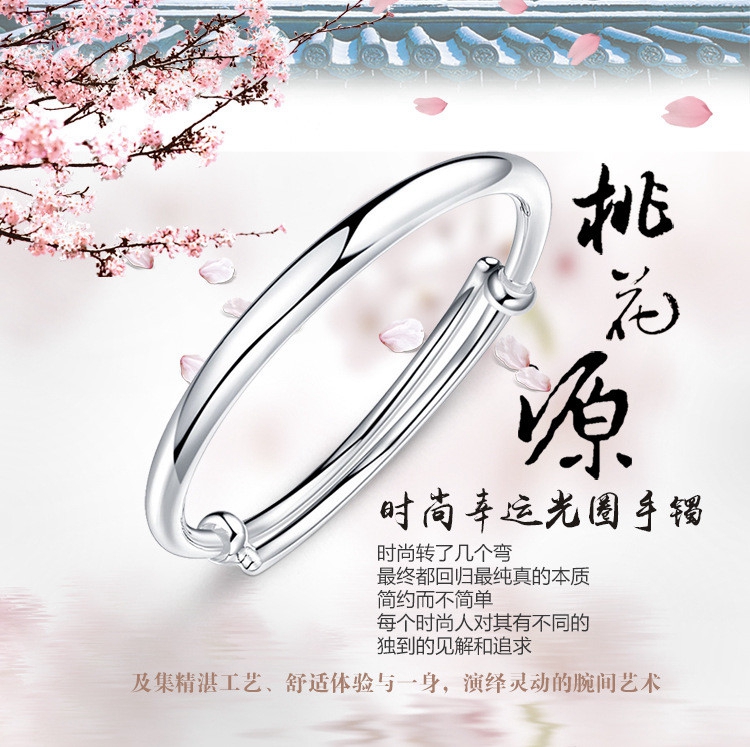 Sterling bạc vòng đeo tay 999 bạc vòng đeo tay nữ mở vòng đeo tay để gửi mẹ bạc bracelet bạc trang sức bracelet bracelet nữ quà tặng