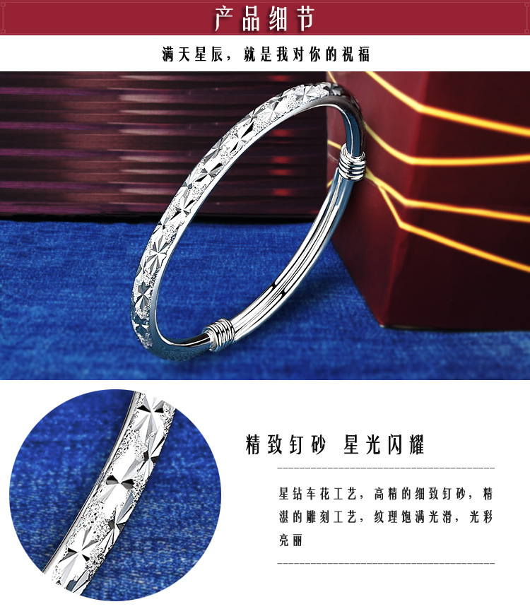 Sterling bạc vòng đeo tay 999 bạc vòng đeo tay nữ mở vòng đeo tay để gửi mẹ bạc bracelet bạc trang sức bracelet bracelet nữ quà tặng