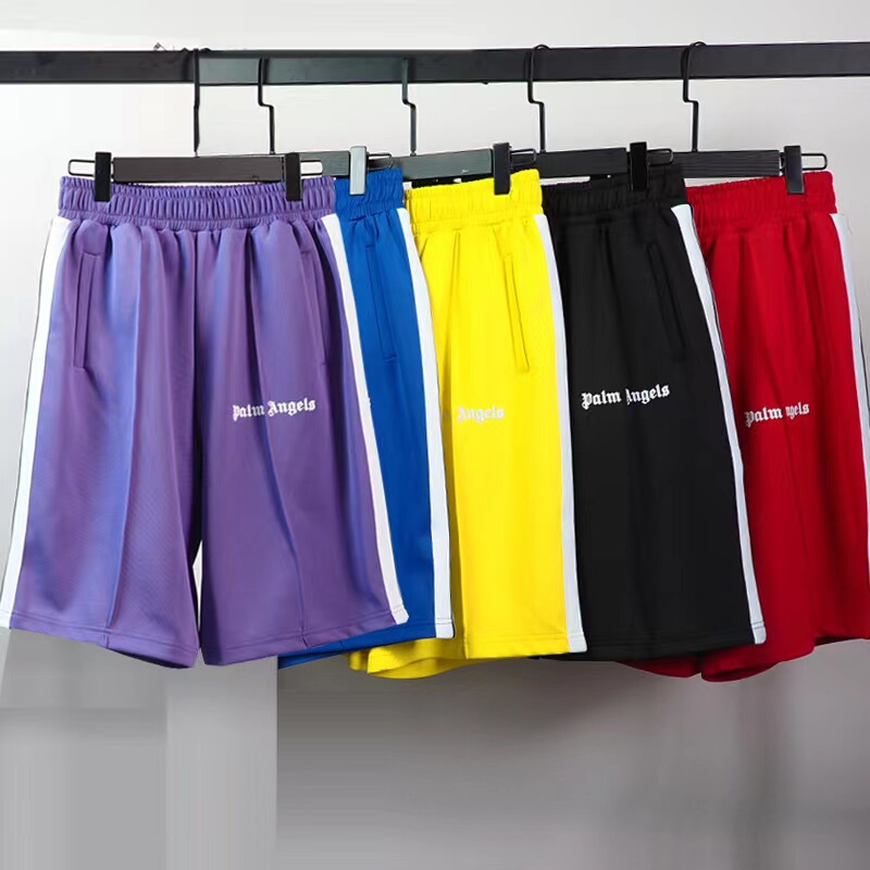 Correct Version Palm Palm Angel Rainbow Pants Casual High Street Loose Straight Five-Point Shorts Men's Trendy