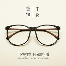 TR90 large frame myopia glasses have a degree of female retro Korean version of the tide net red makeup glasses frame male literary and artistic eye frame