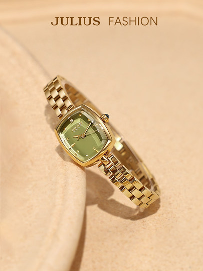 聚利时手表女2025新款轻奢小众高级女士生日礼物送女生方糖小绿表