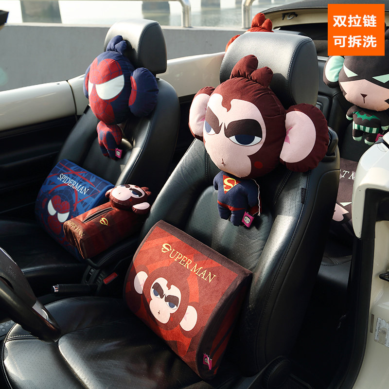 Carinunu car pillow car for neck and neck pillows in the car leaning on the pillow cartoon cute creative car interior