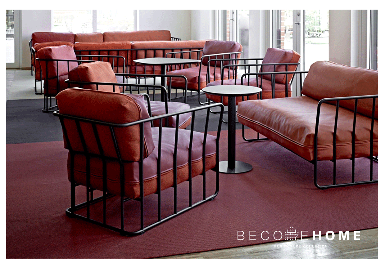 Tối giản Bắc Âu sofa sáng tạo ánh sáng sang trọng khung kim loại sofa Thiết kế nội thất tùy chỉnh ghế xoay giá rẻ