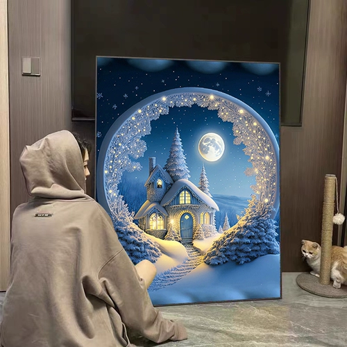 蒙娜丽莎 Cross -STITCH 2023 Новая линейная вышивка гостиной ежемесячно светород