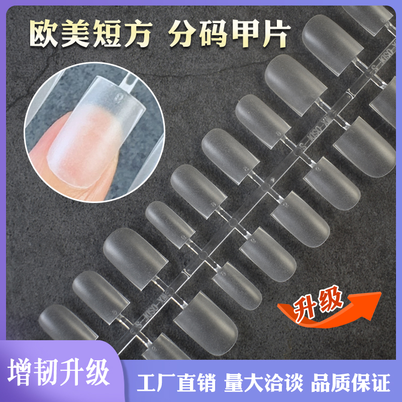 European and American Style Short Square Nail Tips, Ultra-Thin, No Filing or Trimming Needed, Handmade Wearable Nails, European Square Nail Tips