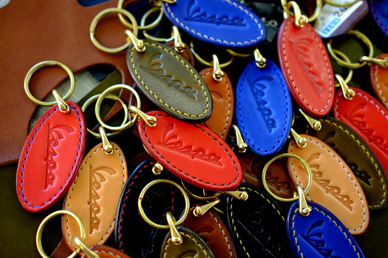 MOTOGUZI Motorguz Key Knuckle Wei Skywei Vespa Spring Key Spring Key Key Japan Saddle Leather