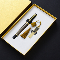 Metal creative signature pen U disk set high-grade water pen gel pen to send men and women gifts lettering company meeting business activities gift customized logo to send leading customers and employees