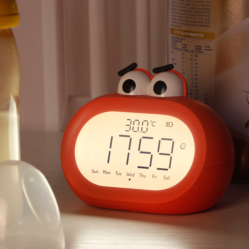 Children's bedside luminous alarm clock for students with simple intelligent electronic clock cute cartoon personality multi-function clock