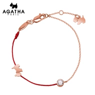 AGATHA năm mới sinh red rope bracelet 925 bạc puppy tay đỏ dây người phụ nữ làm việc zircon bạn gái đồ trang sức