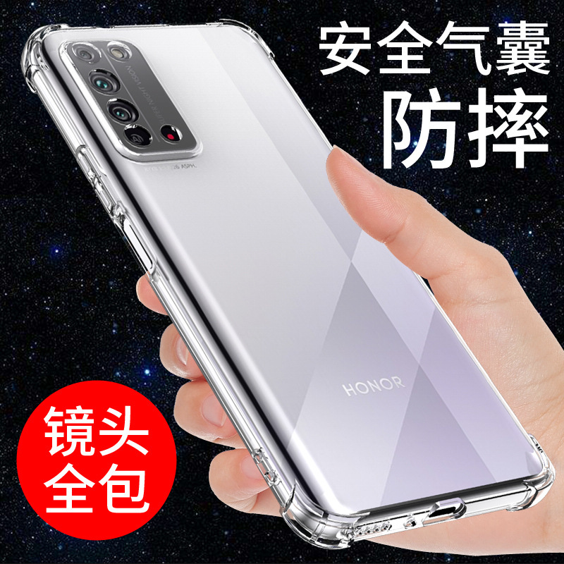 Xikai Compatible Honor X10 Phone Case Transparent Honor X10Max Airbag Protection Anti-Drop Full Edge Cover 10X New Silicone Case for Men and Women 5g Soft Personalized Creative Simple Phone Case with Stand