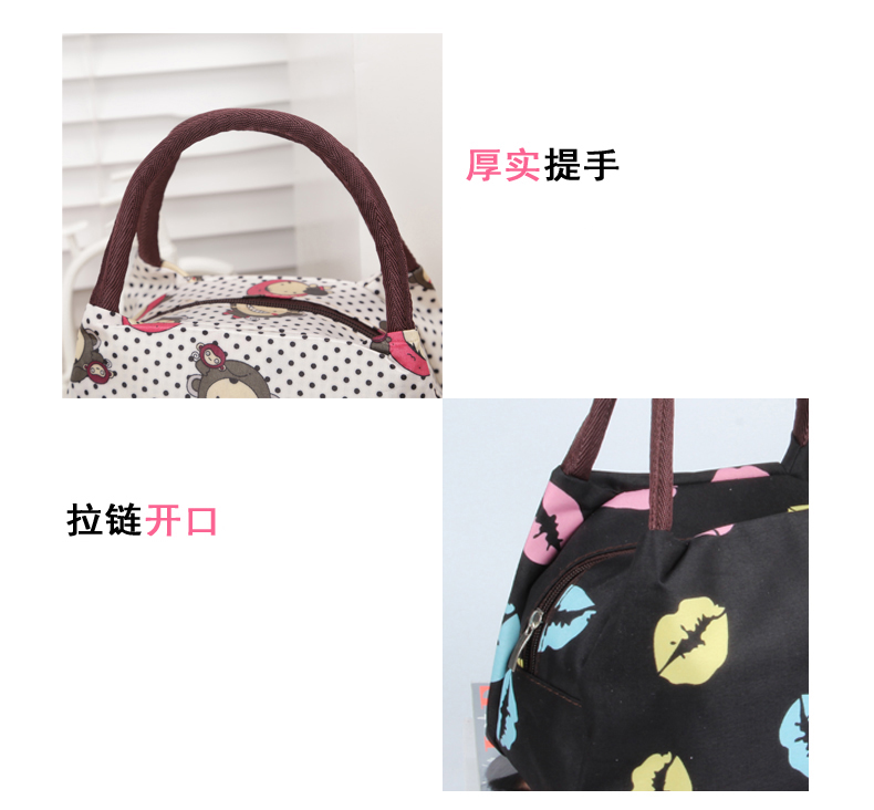 Yunzhibei nhỏ xác ướp túi ra di động xách tay xác ướp túi lưu trữ túi với cơm trưa ăn trưa túi bộ túi nhiều chi tiết
