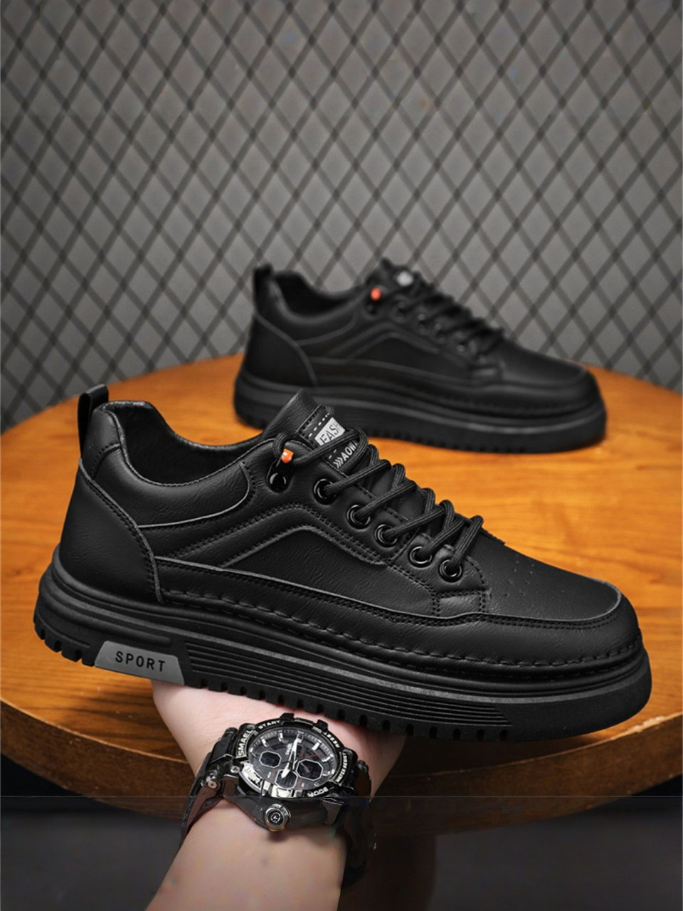 Chef Men's Shoes 2026 New Winter Kitchen Work Waterproof Non-Slip Shoes Men's Casual Height-Increasing Sports Trendy Shoes