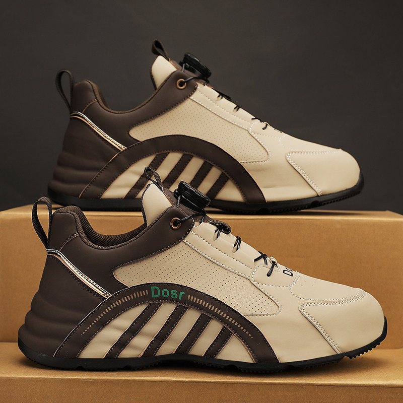 Rotating Button Men's Shoes 2026 New Winter Casual Soft-Soled Running Sports Men's Versatile Height-Increasing Dad Sneakers