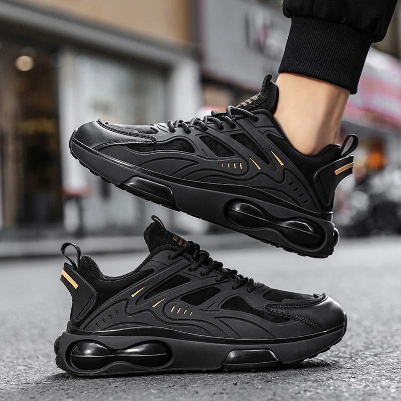 Black Warrior Men's Shoes 2026 New Winter Versatile Casual Breathable Shock-Absorbing Youth Running Sports Dad Sneakers