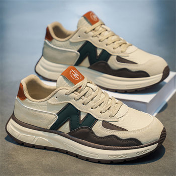 European Men's Shoes 2026 New Winter Trendy Brand High-End Thick-Soled Casual Versatile Sports Dad Shoes