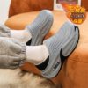 Men's Cotton Slippers for Winter, Fleece-Lined, Warm, Home Cotton Shoes, Men's Non-Slip, Waterproof, Large Size, Closed-Toe, Suitable for Outdoor Wear, Soft Sole