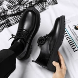 Летние туфли для кожаной обуви, мужской костюм в английском стиле для школьников на платформе для отдыха, подходит для подростков, в британском стиле