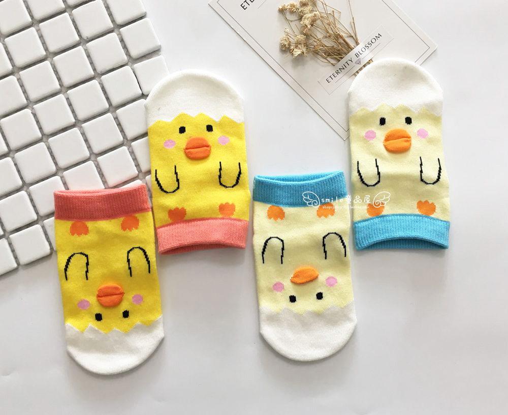 (Original)-smile- Men and women baby Japanese dan pure cotton duckling children's socks baby Japanese style cotton socks
