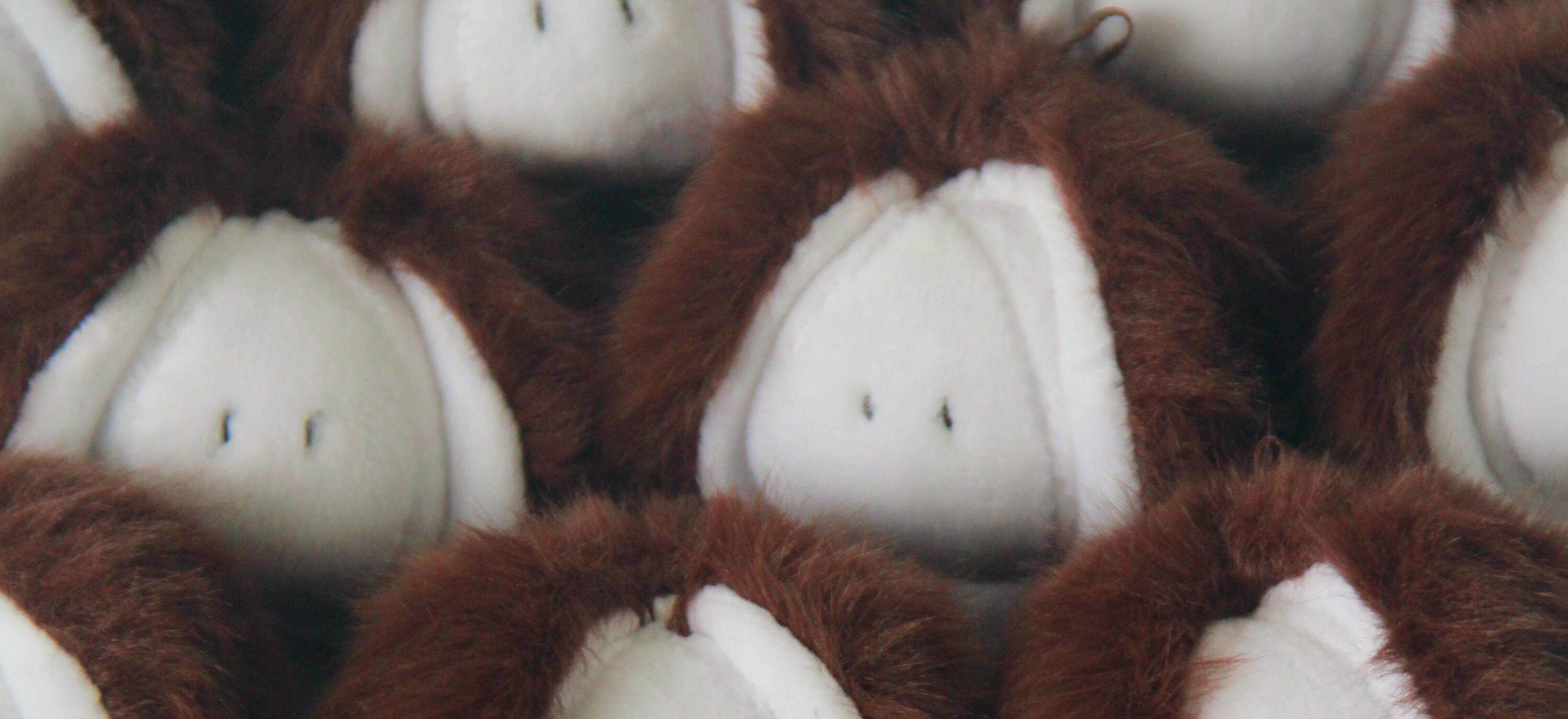 LUDO Bald Fruits Hairy Coconut Plush Keychain detail image