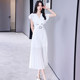 Temperament celebrity high-end dress goddess fan high-end summer women's 2022 new chiffon slim waist skirt