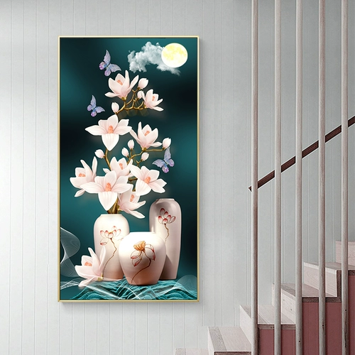 5D Diamond Painting 2022 Новая магнолия ваза крыльца, слегка вертикальная вертикальная версия Полная кирпичная вышитая шишка с полным бриллиантом 2021