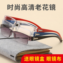 Reading glasses Mens and womens fashion ultra-light simple comfortable portable high-grade old people old light glasses resin flower mirror