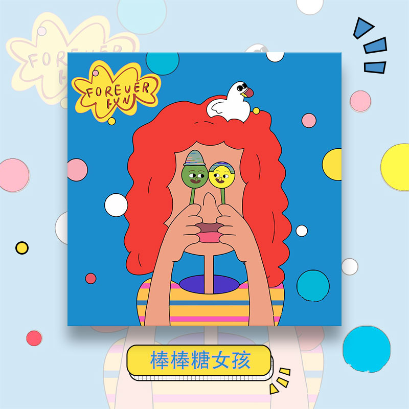 Collars Diy digital oil painting Fill color decompression Fill Korean comics Kim yeon ju Artisanal Diy Decoration Painting