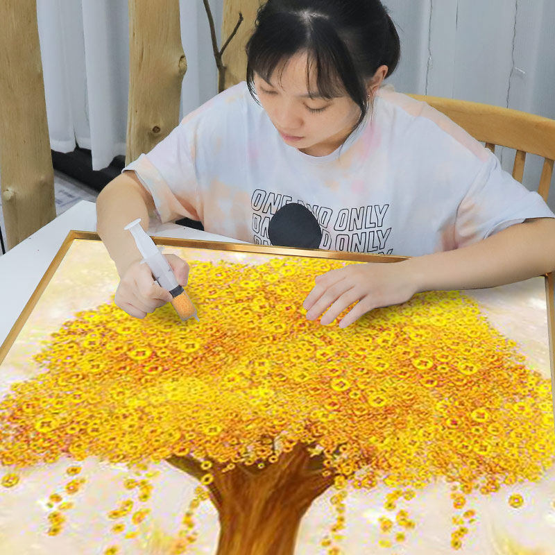 2022 new rocking money tree 5d diamond painting full drilling point cross embroidered crystal diamond gold full brick stone 2021 small pieces