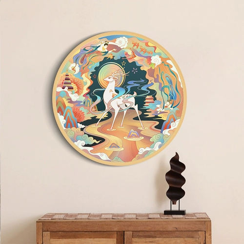 Бриллиантовая живопись 2022 Полная бриллиантовая новая гостиная лоська круглой крыльцо ручной вышитой вышитая поперечная вышивка 2023