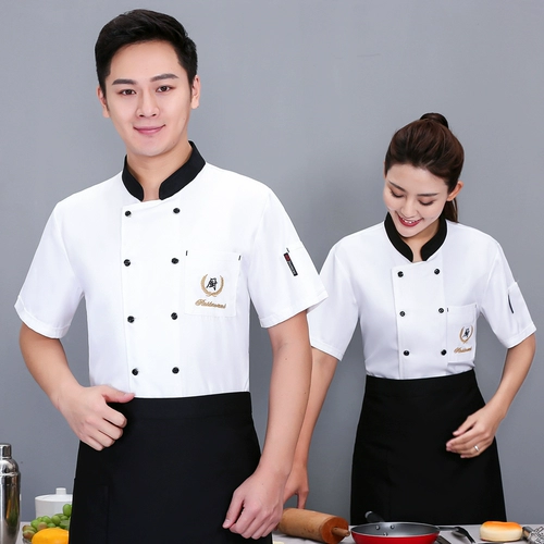 Дышащий летний комплект для работы для отеля, рабочая одежда, короткий рукав