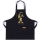 XS-182 холщовый фартук с тремя пуговицами, черный (золотая версия для семейной кухни)