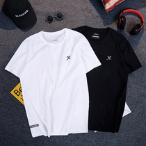 XTEP Mens short-sleeved T-shirt Mens summer thin breathable white half-sleeve T-shirt mens quick-drying sweatshirt top