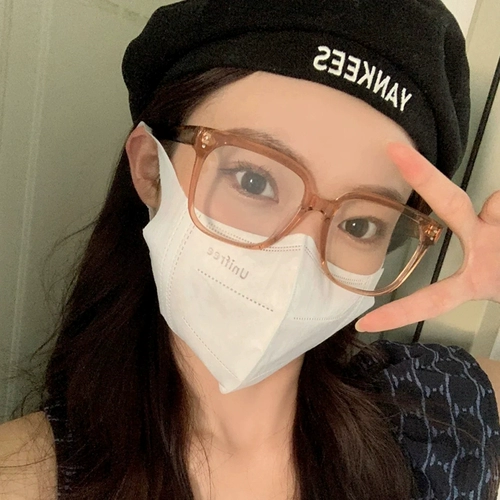 Черно -рамные очки женский артефакт против беглевого легкого излучения -надежный большой лицевой поверхность -к малочному миопическому зеркалу может быть оснащено степенью