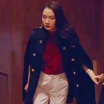 21 Autumn and winter New Qi Wei star same double-sided cashmere cloak coat shawl British long coat women tide