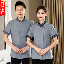 Guest room cleaning work clothes womens short sleeve set hotel aunt clothing hotel property cleaner waiter summer clothes