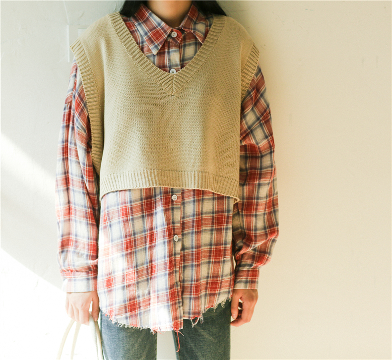 2018 phiên bản Hàn Quốc của mùa xuân mới sang trọng buông thả mùa thu sinh học ngắn len áo len vest vest vest nữ thời trang công sở nữ cao cấp