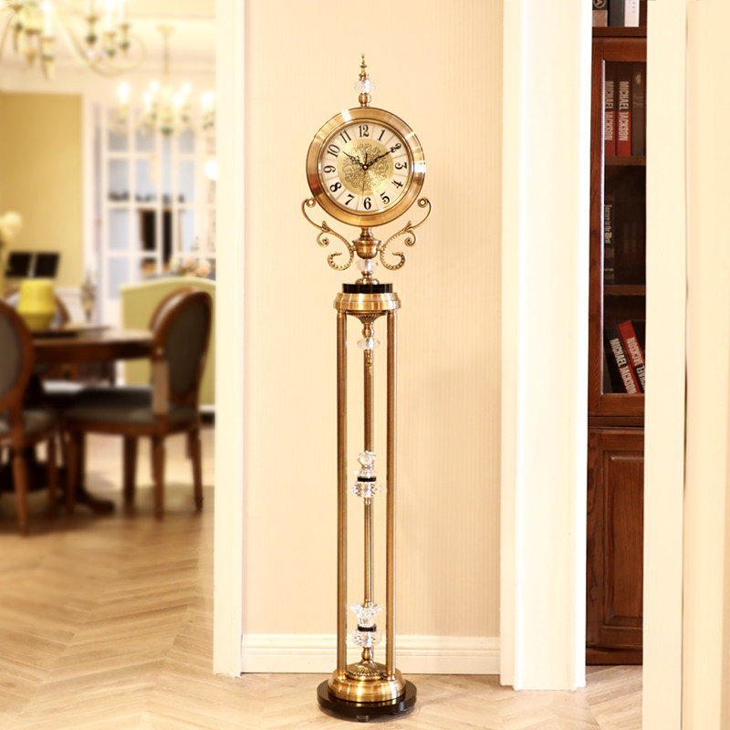 European-style creative floor clock Living room Villa decoration table clock Large fashion luxury model room clock American clock