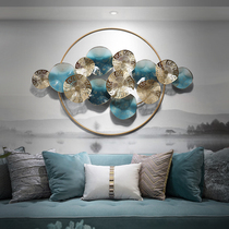 New Chinese iron wall hanging wall creative landscape wall decoration Bedroom living room pendant Light luxury decoration Three-dimensional wall decoration