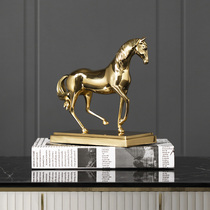 Nordic Fashion Light Extravagant Brass Horse to Success Pendulum Pieces Living-room Home Accessories Creative Bedroom Wine Cabinet Furnishing Decoration