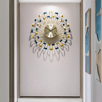 Modern Fashion Hanging Clock Living Room Clocks Home Atmosphere Creativity Brief Clock Wall Hanging Wall Light Lavish Art Nets Red Hanging Watch