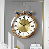 Wall clock living room decoration American atmospheric clock European luxury wall watch personality creative fashion home art clock