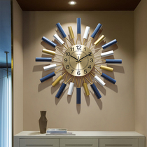 American living room clock home light luxury wall clock bedroom clock Nordic creative fashion art personality atmospheric wall watch