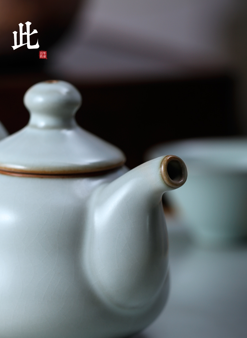 Beautiful home tea set your up on the teapot kunfu tea will keep manual single pot of ice to crack ceramic household porcelain